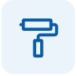 A small icon of a blue paint roller.