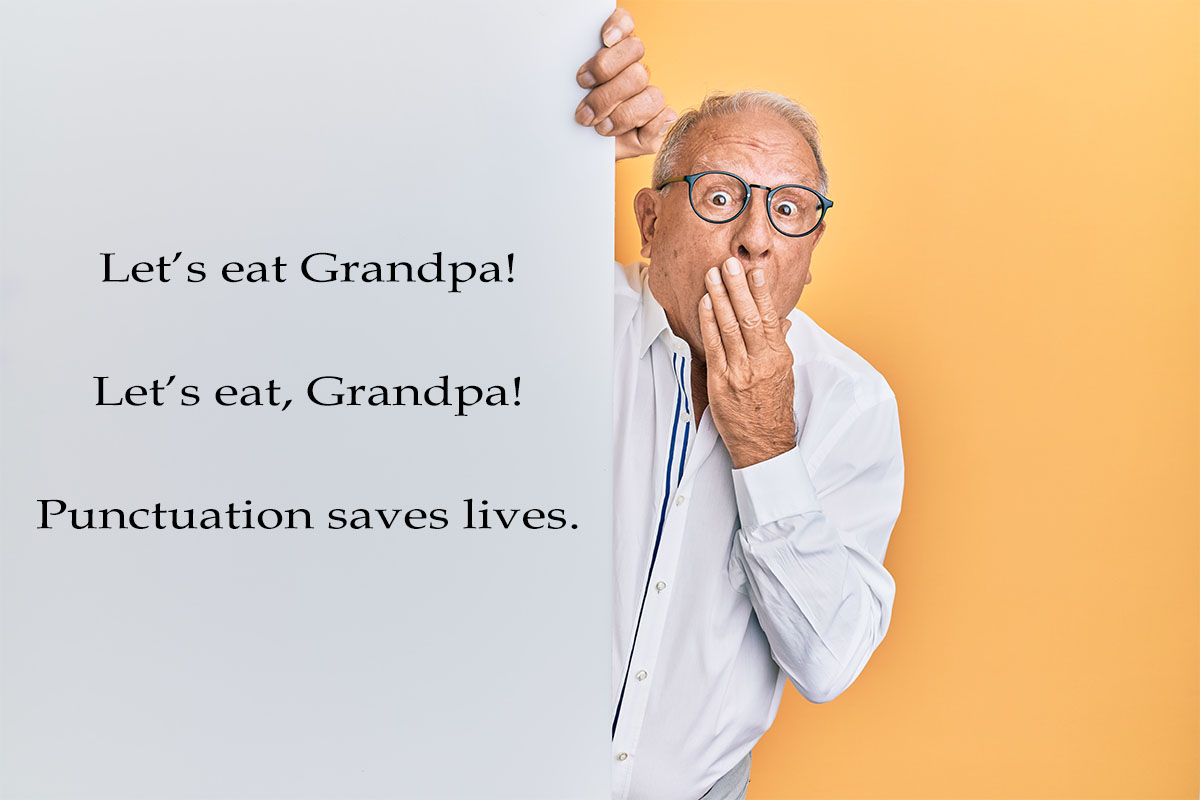 Old man with glasses appearing shocked and standing next to text that reads: 